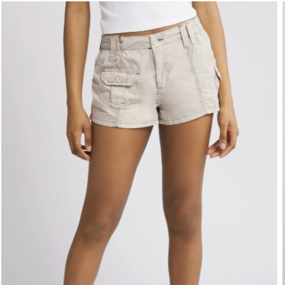 BDG Urban Outfitters Y2K Cargo Shorts Stone Beige Gorpcore Utility Casual XL